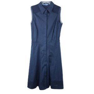 SIMPLY VERA WANG NAVY BUTTONDOWN SHIRT DRESS XS